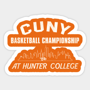 CUNY Basketball Championships '86 Sticker